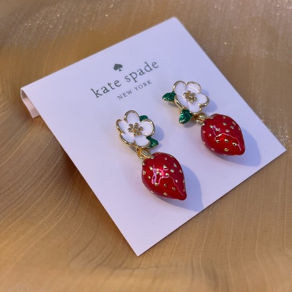 Kate Spade Picnic Perfect Strawberry Drop Earrings - Picture 3 of 10